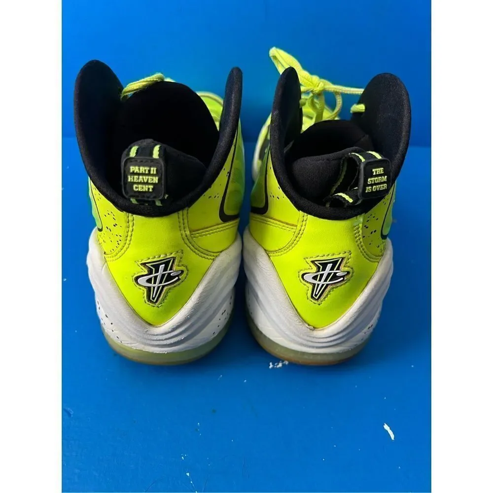Nike Air Penny 5 V Mens Highlighter Volt Yellow Black White 628568-701 Size 12